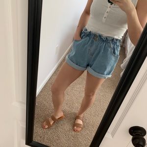 Princess Polly Denim Paperbag Short